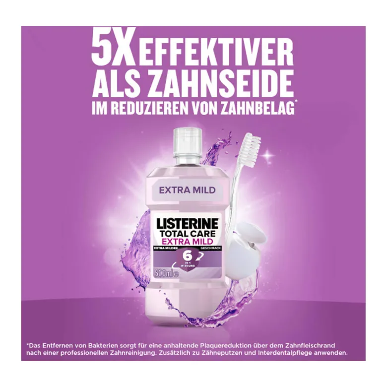 Listerine Total Care Extra Mild Mundspülung, 500 ml