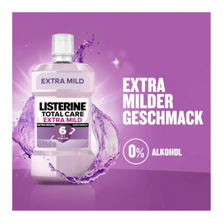 Listerine Total Care Extra Mild Mundspülung, 500 ml