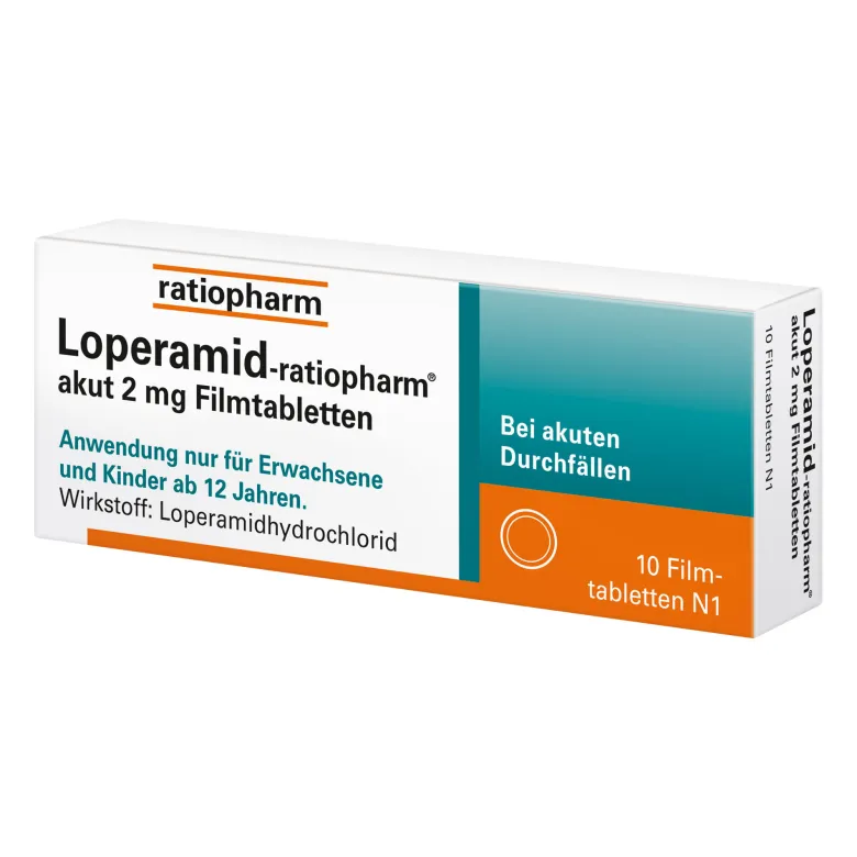 Loperamid-ratiopharm akut 2 mg Filmtabletten, 10 St