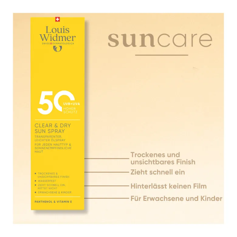 Louis Widmer Clear & Dry Sun Spray 50, 200 ml
