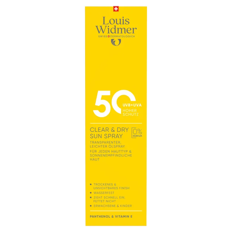 Louis Widmer Clear & Dry Sun Spray 50 unparfümiert, 200 ml