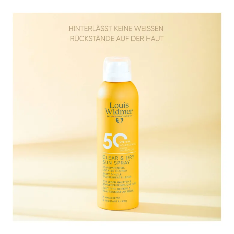 Louis Widmer Clear & Dry Sun Spray 50 unparfümiert, 200 ml