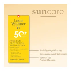 Louis Widmer Face Sun Protection Anti-Ageing 50, 50 ml