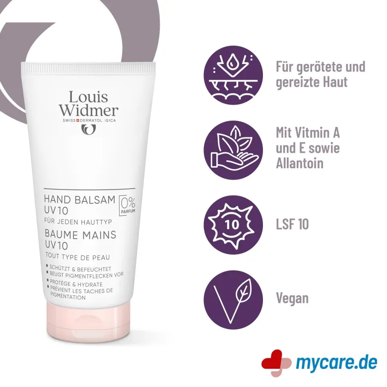 Louis Widmer Handbalsam UV 10 unparfümiert, 75 ml