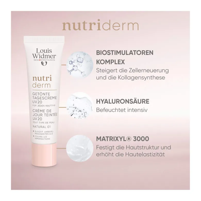Louis Widmer nutriderm Get. Tagescreme UV 20 - Natural 01, 30 ml