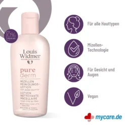 Louis Widmer purederm Mizellen-Reinigungslotion unparfümiert, 200 ml