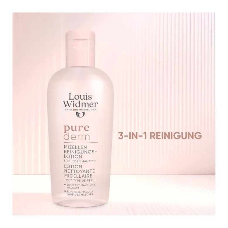Louis Widmer purederm Mizellen-Reinigungslotion unparfümiert, 200 ml