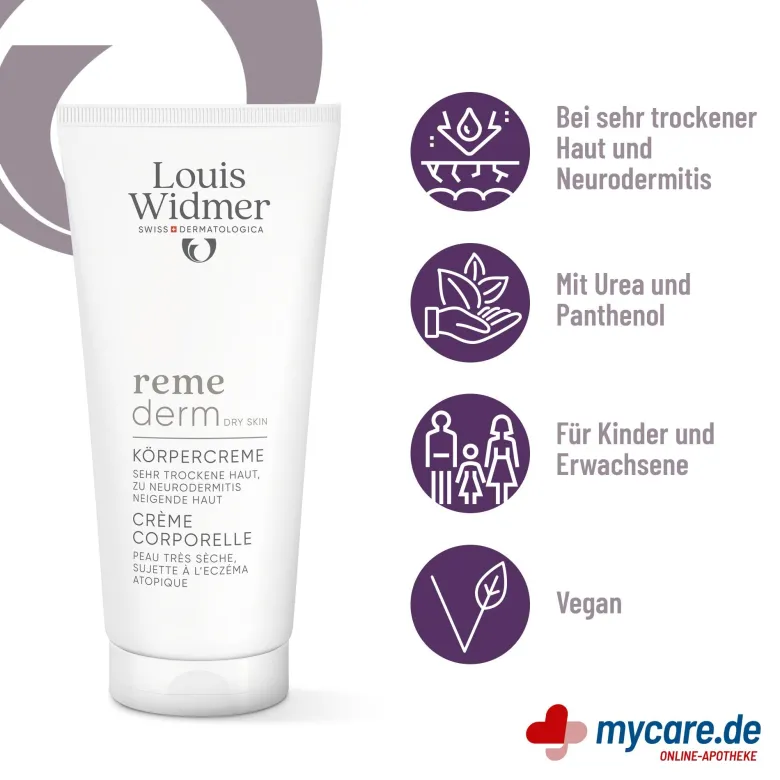 Louis Widmer remederm Körpercreme leicht parfümiert, 200 ml