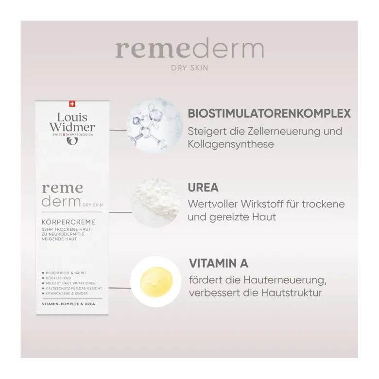 Louis Widmer remederm Körpercreme leicht parfümiert, 200 ml