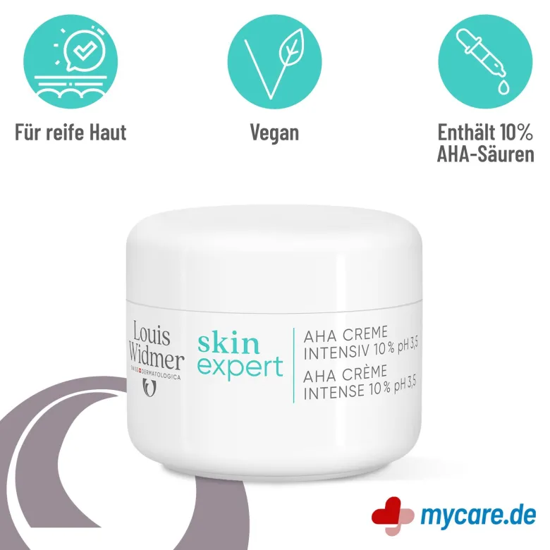 Louis Widmer skinexpert AHA Creme Intensiv 10% unparfümiert, 50 ml