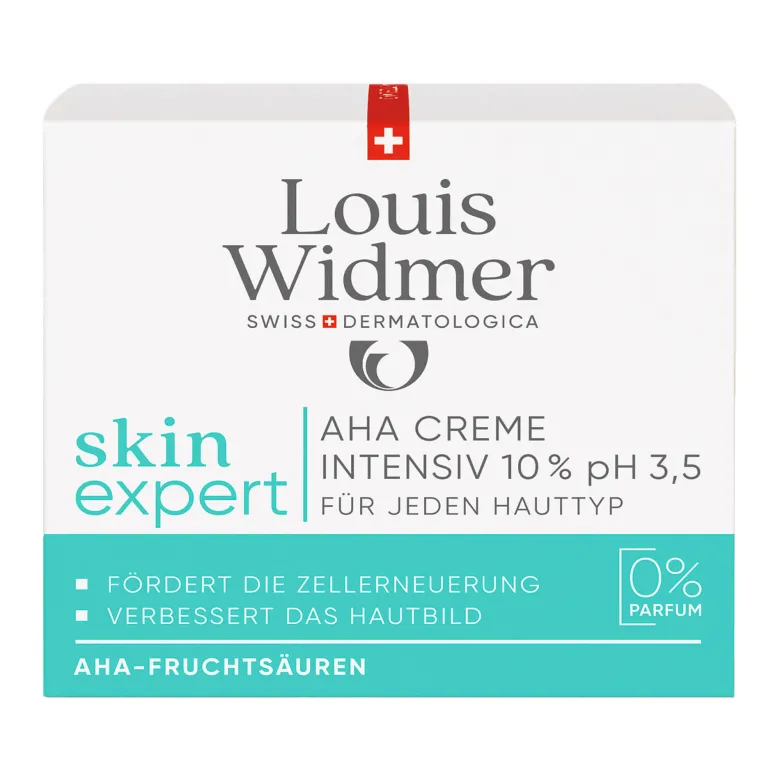 Louis Widmer skinexpert AHA Creme Intensiv 10% unparfümiert, 50 ml
