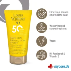 Louis Widmer Sun Protection Sport 50+ unparfümiert, 50 ml