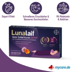Lunalaif Guter Schlaf Kombi DEPOT-Tabletten, 30 St