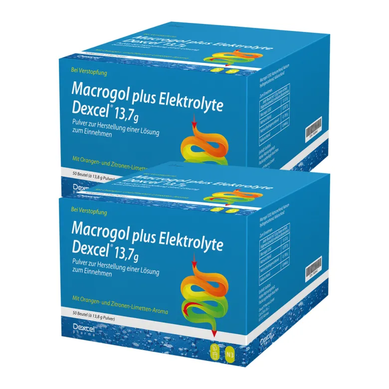 Macrogol plus Elektrolyte Dexcel 13,7 g Pulver, 100 St
