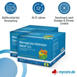 Macrogol plus Elektrolyte Dexcel 13,7 g Pulver, 100 St