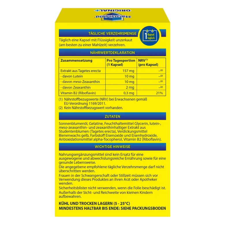MacuShield Original+ 90-Tage Weichkapseln, 90 St