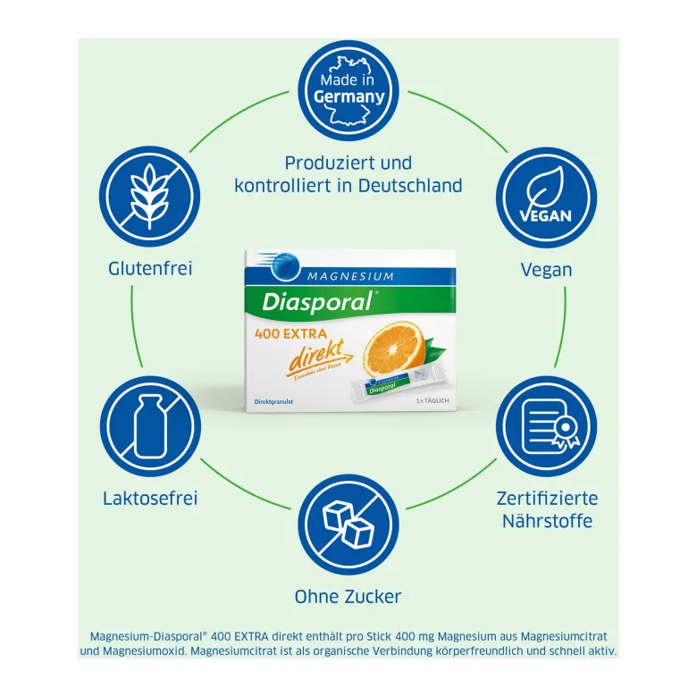 Magnesium Diasporal 400 Extra Direkt Granulat, 100 St