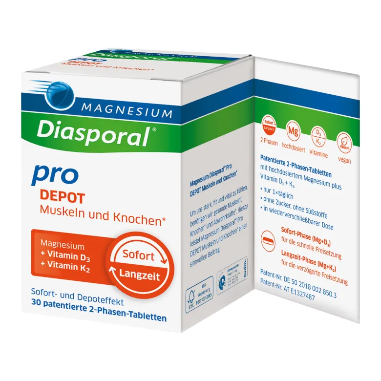 Magnesium-Diasporal pro DEPOT-Tabletten Muskeln und Knochen, 30 St