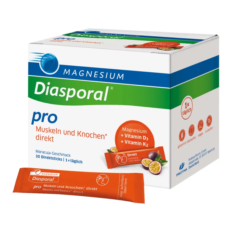 Magnesium-Diasporal pro direkt-Granulat Muskeln und Knochen, 30 St