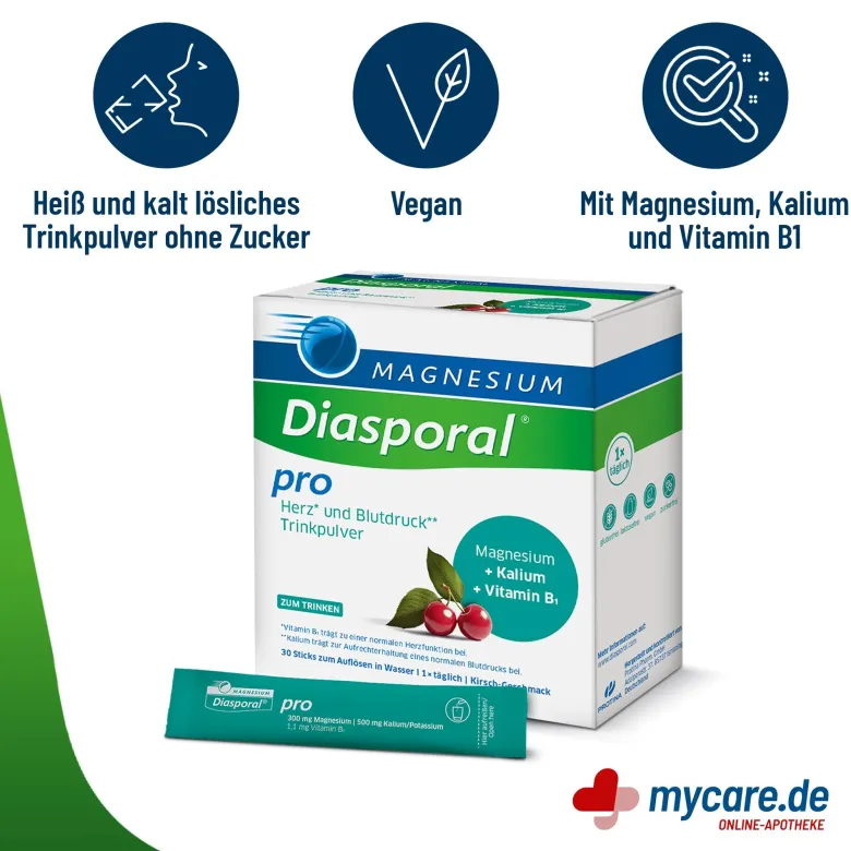 Magnesium-Diasporal Pro Herz und Blutdruck Trinkpulver, 30 St