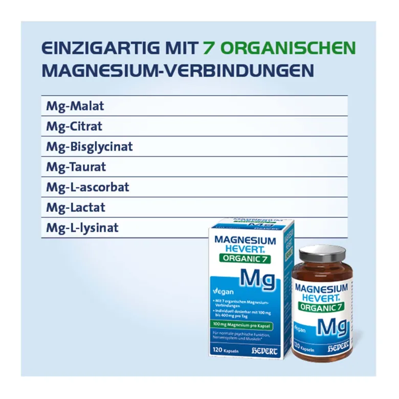 Magnesium Hevert Organic 7 Kapseln, 120 St
