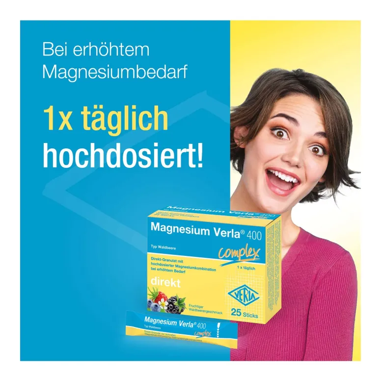 Magnesium Verla 400 Waldbeere Direkt-Granulat, 25 St