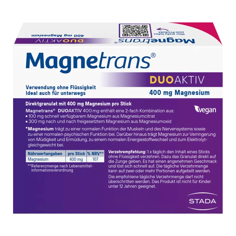 Magnetrans duo-aktiv 400 mg Sticks, 20 St