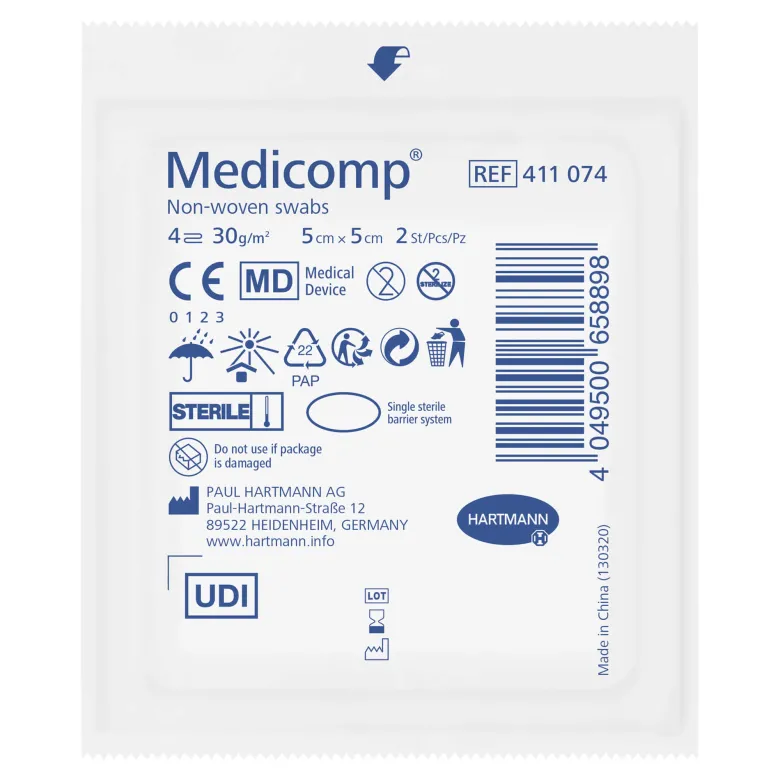 Medicomp Kompressen 5x5 cm steril 4-lagig, 25X2 St
