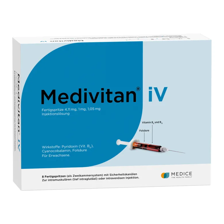 Medivitan iV Injektionslösung in Zweikammerspritze, 8 St