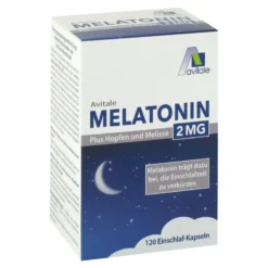 Melatonin 2 mg plus Hopfen und Melisse Kapseln, 120 St