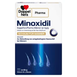 Minoxidil DoppelherzPharma 50 mg/g Schaum für Männer, 3X60 g