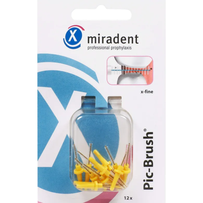 Miradent Interdentalbürste PIC-Brush x-fein gelb, 12 St