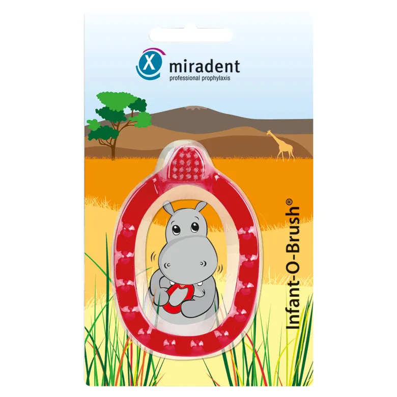 Miradent Kinder-Lernzahnbürste Infant-O-Brush rot, 1 St