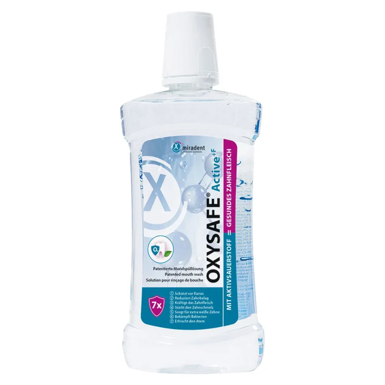 Miradent Oxysafe Active +F Mundspüllösung, 500 ml