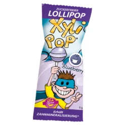 Miradent XyliPop Lolli Zahnpflegelolli Blaubeere, 1X6 g