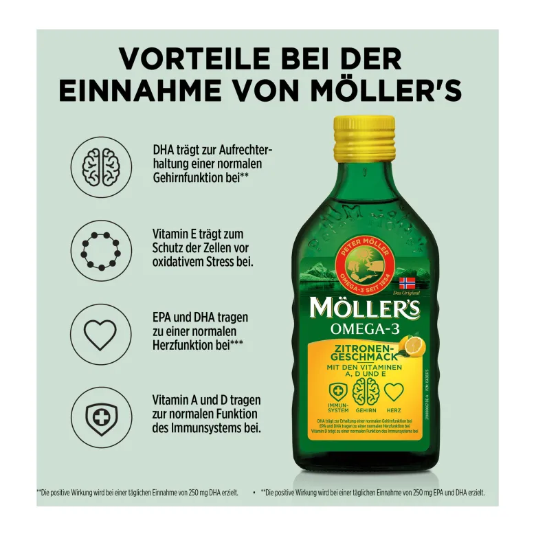 Möllers Omega-3 Öl Zitronengeschmack, 250 ml
