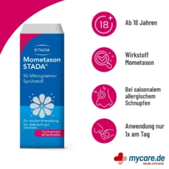 Mometason Stada bei Heuschnupfen 50 µg/Sprühstoß Nasenspray, 10 g