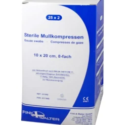 Mullkompressen 10x20 cm steril 8-fach, 25X2 St