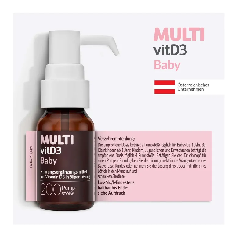 MULTIvitD3 Baby Pumplösung, 10 ml