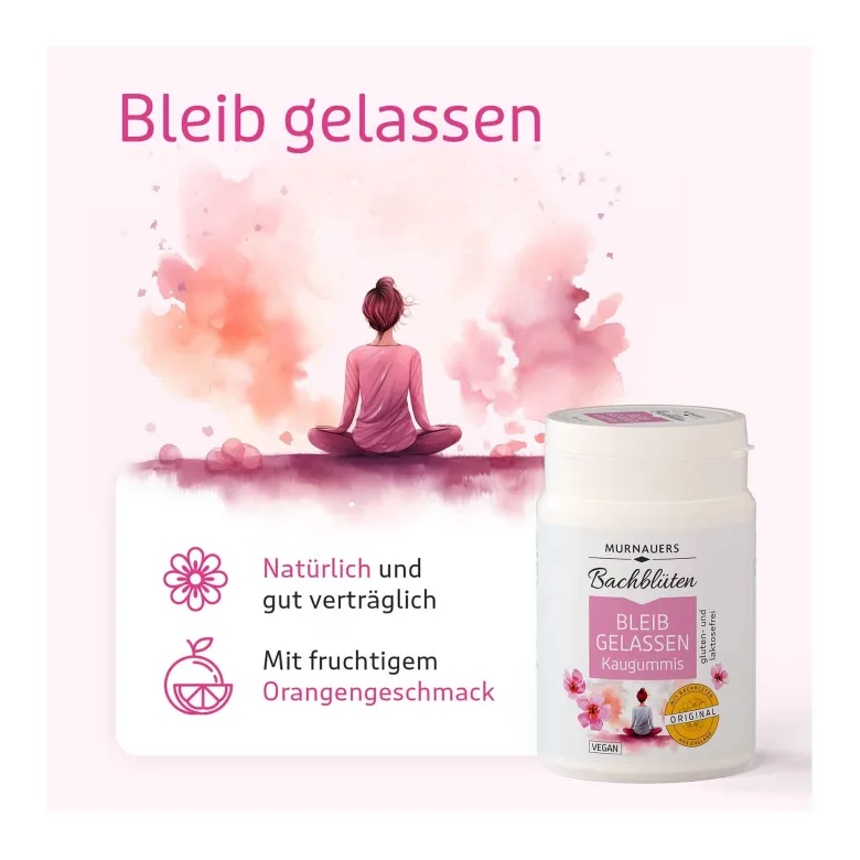 Murnauers Bachblüten Bleib Gelassen Kaugummi, 74 g