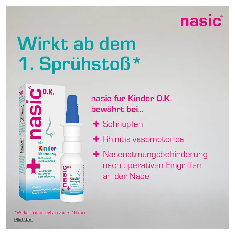 Nasic Nasenspray für Kinder ohne Konservierungsstoffe, 10 ml