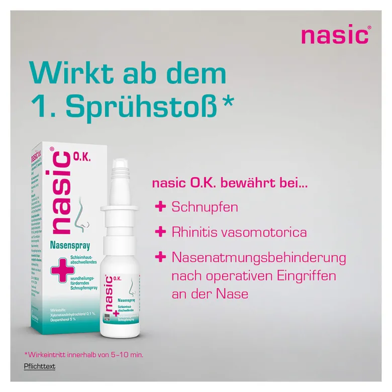 Nasic Nasenspray ohne Konservierungsstoffe, 10 ml