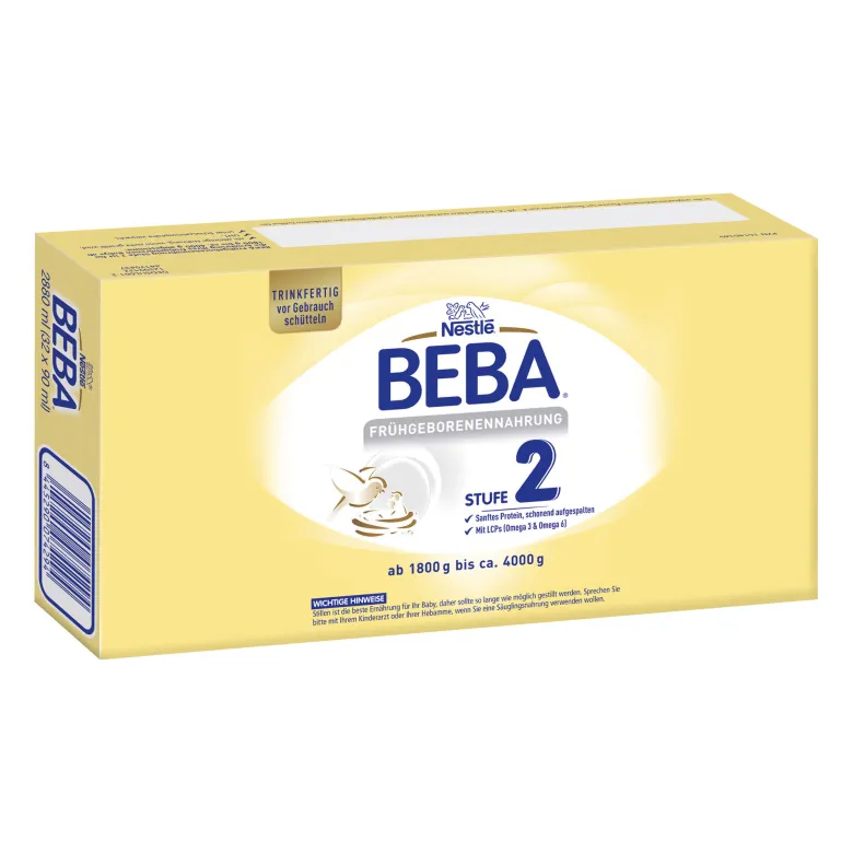 Nestle BEBA Frühgeborenen Nahrung Stufe 2 flüssig, 32X90 ml