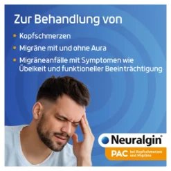 Neuralgin PAC Tabletten bei Kopfschmerzen und Migräne, 20 St