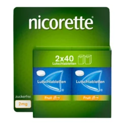 Nicorette Fruit 2 mg Lutschtabletten gepresst, 80 St