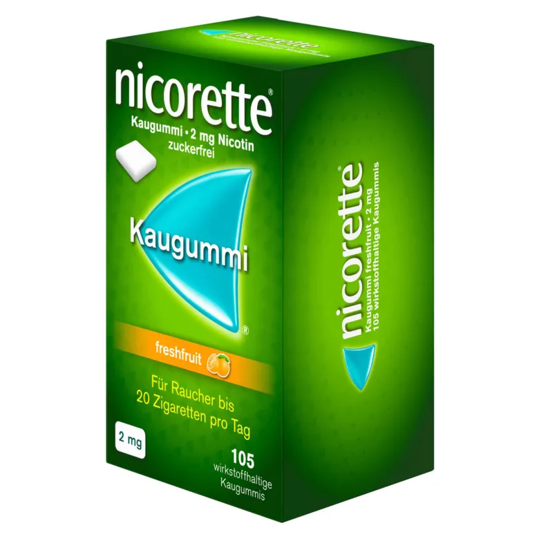 Nicorette Kaugummi freshfruit 2 mg, 105 St