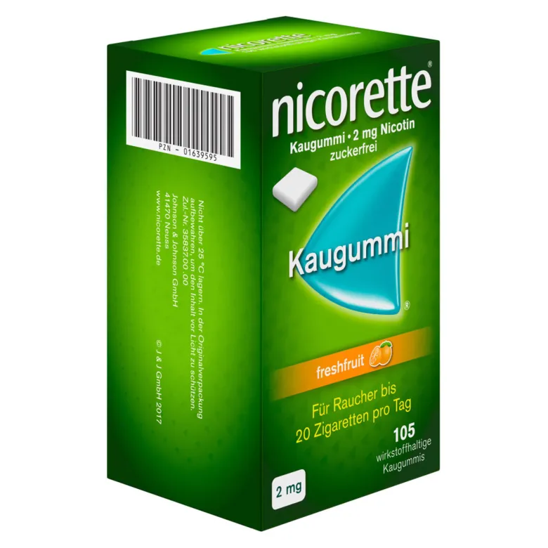 Nicorette Kaugummi freshfruit 2 mg, 105 St