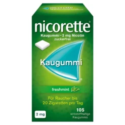 Nicorette Kaugummi freshmint 2 mg Nikotin, 105 St