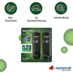 Nicorette Mint Spray 1 mg/Sprühstoß, 2 St