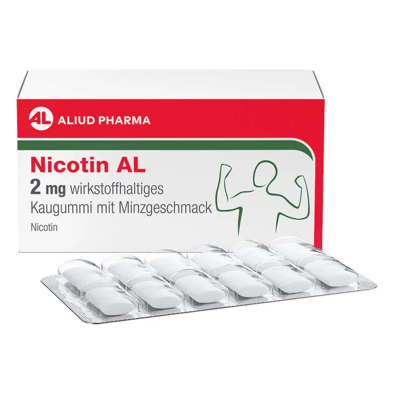 Nicotin AL 2 mg wirkstoffhaltiges Kaugummi mit Minzgeschmack, 96 St